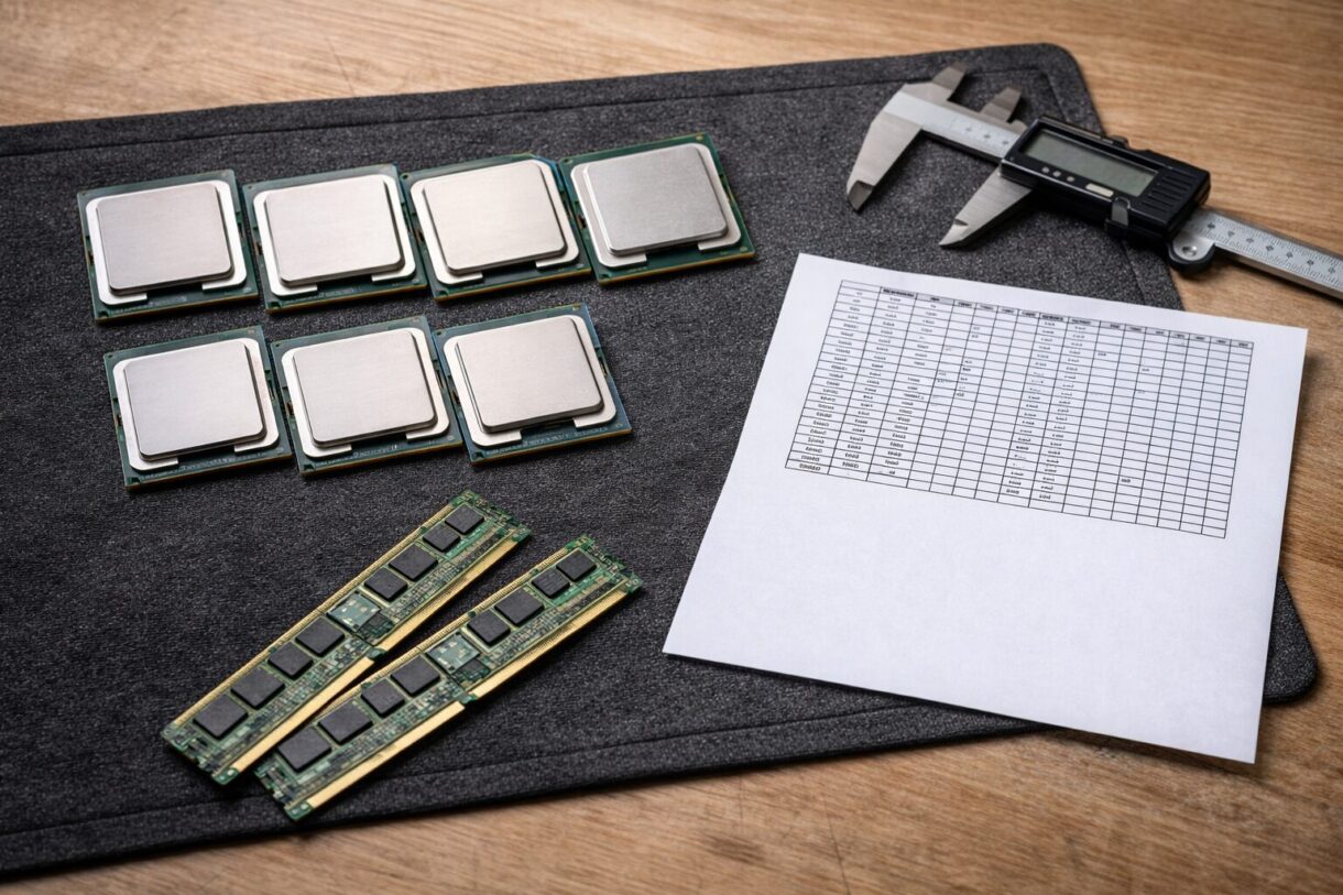 Подбор Xeon E5 v2 для старой LGA2011-сборки Несколько процессоров LGA2011 и материнская плата X79 на верстаке