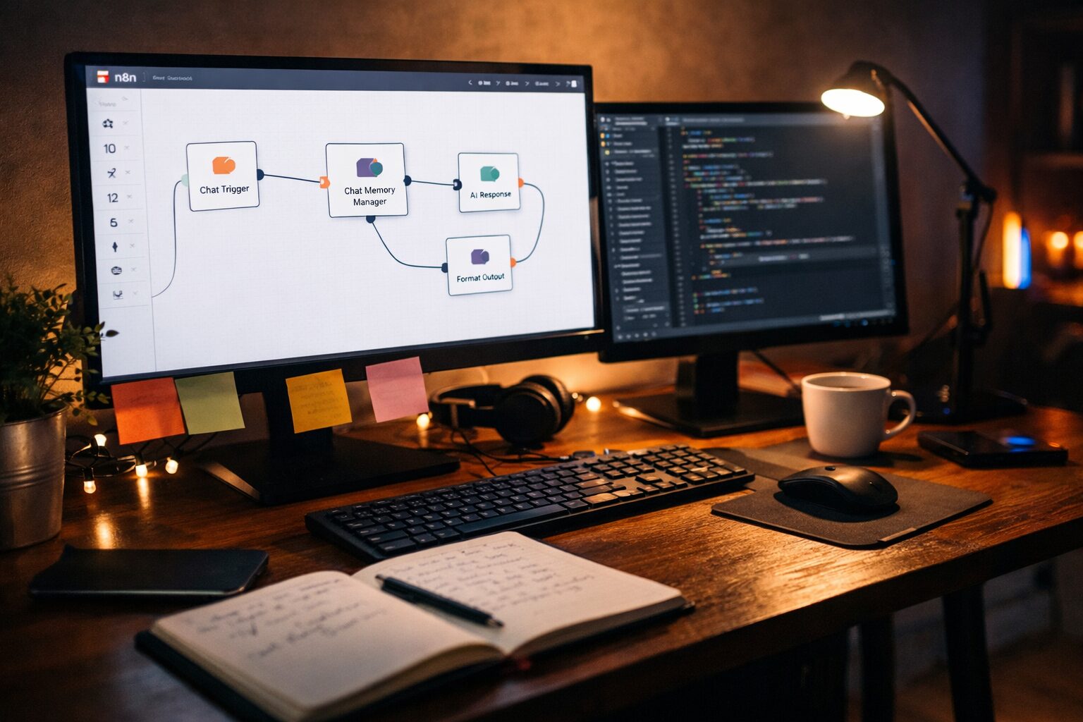 Настройка памяти чат-ассистента в визуальном workflow