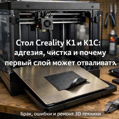 Адгезия первого слоя на столе K1 и K1C Съёмная PEI-пластина 3D-принтера с отрывом первого слоя по краю детали