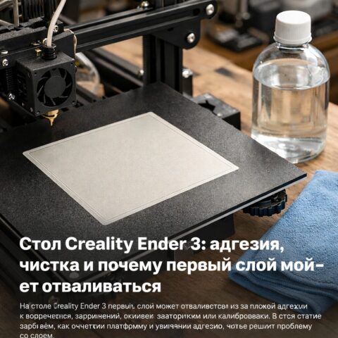 Гибкая платформа 3D-принтера после чистки перед печатью первого слоя