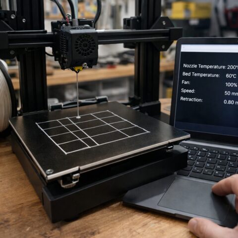 FDM-принтер настраивают под печать PLA перед стартом