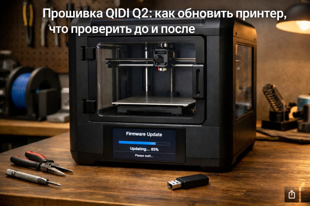 Обновление системы на закрытом 3D-принтере и проверка калибровки после апдейта