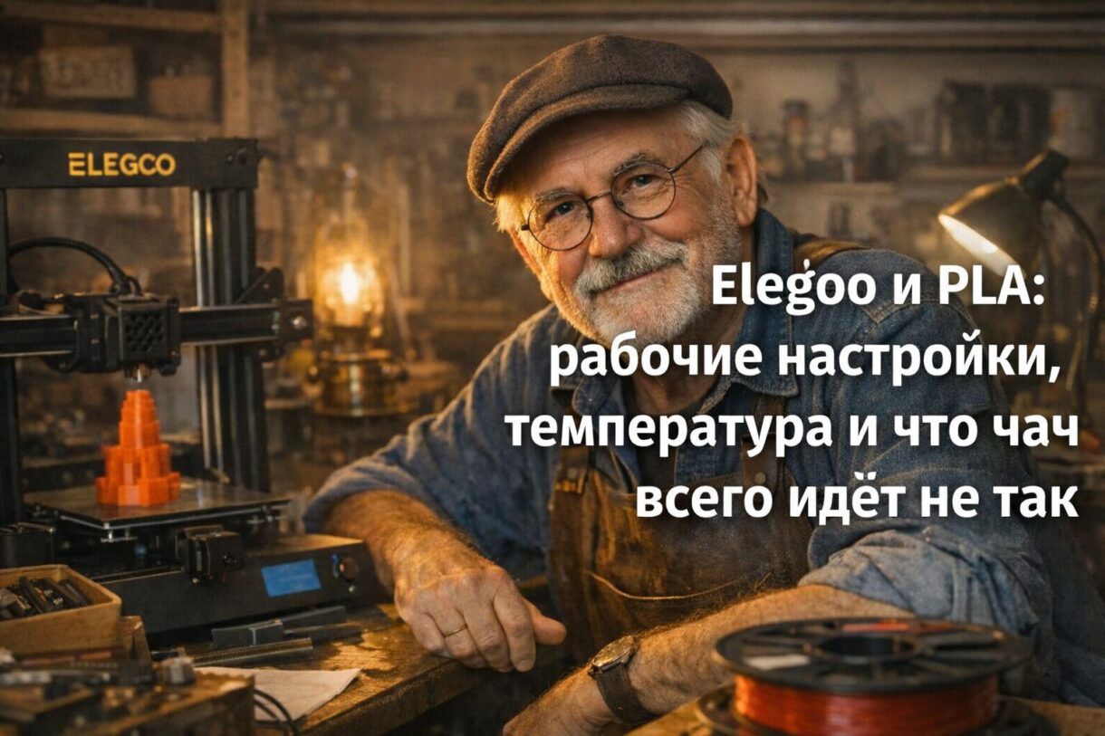Настройка печати PLA на настольном 3D-принтере в мастерской