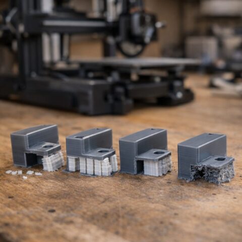 Поддержки PETG после печати Снятие поддержек с детали из PETG после печати