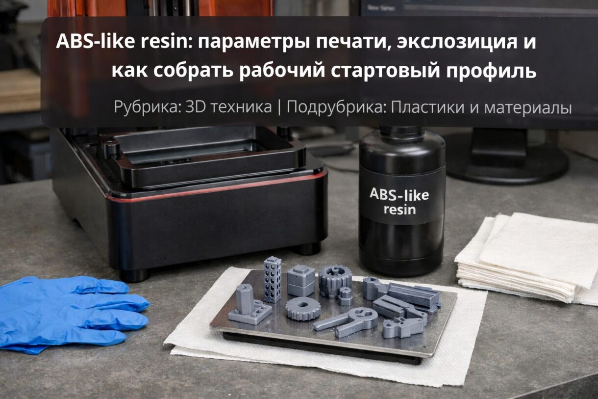 Настройка resin-принтера и тестовых деталей перед подбором экспозиции