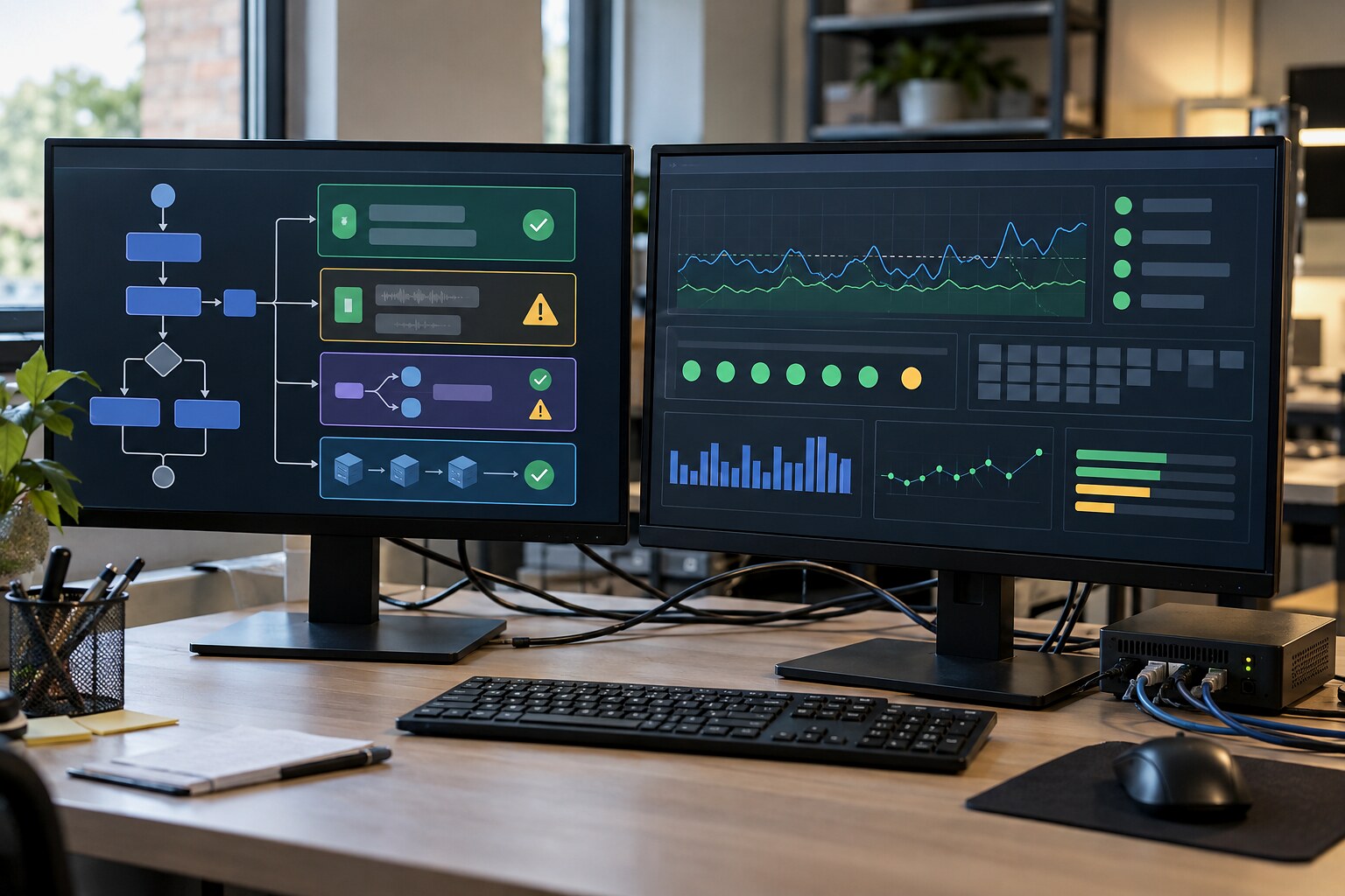 Мониторы с проверкой вызовов API и графиками работы тестируемого сервиса