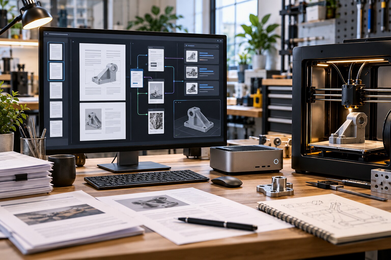 Автоматизация документов, локальный ИИ и практическая 3D-печать в едином рабочем процессе